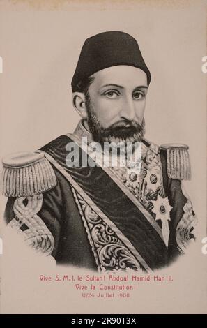 Sultan Abdulhamid II. (1842-1918), Kaiser der Osmanen, Kalif der Gläubigen, 1908. Private Sammlung. Stockfoto