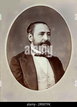 Das Porträt des Komponisten Francisco Asenjo Barbieri (1823-1894). Private Sammlung. Stockfoto