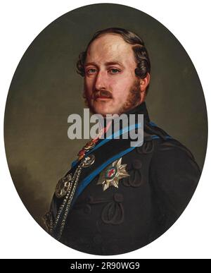 Das Porträt von Prinz Albert von Sachsen-Coburg und Gotha (1819-1861). Private Sammlung. Stockfoto