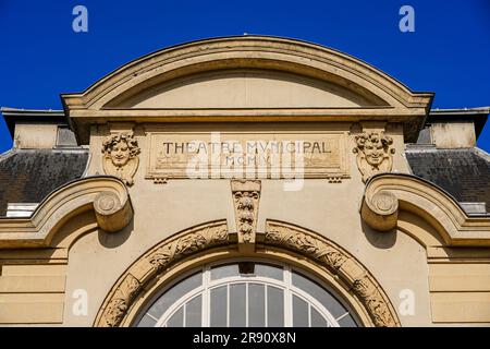 Stadttheater im italienischen Stil von Coulommiers im französischen Departement seine et Marne in der Region Paris. Dieses Jugendstilgebäude befindet sich in der Stockfoto