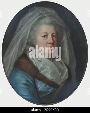 Das Porträt von Prinzessin Charlotte Amalie aus Sachsen-Meiningen (1730-1801). Private Sammlung. Stockfoto