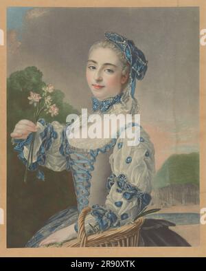 Porträt von Marie Anne de Cupis de Camargo (1710-1770), c. 1745. Private Sammlung. Stockfoto