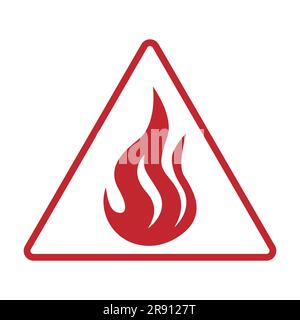 Symbol „kein Feuer“. Gefährliches Feuer. Feuerverbot. Vektordarstellung Stock Vektor