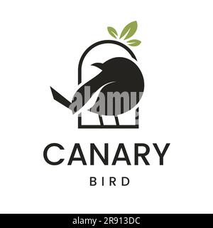 Vintage Retro canary Logo Vector Illustration Premium Stock Vektor