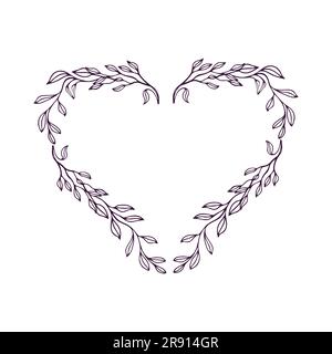 Blumenstrauß hinterlässt Kranz für Hochzeitseinladung oder -Karte Stock Vektor