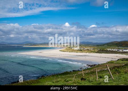 Narin Strand aus Sicht von Portnoo, County Donegal - Irland Stockfoto