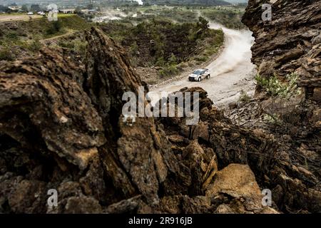 Naivasha, Kenia. 23. Juni 2023. 21 Kajetan KAJETANOWICZ (POL), Maciej SZCHZEPANIAK (POL), SKODA FABIA RS, RC2, Rally2, Action während der Safari Rally Kenya 2023, 7. Runde der WRC World Rally Car Championship 2023, vom 22. Bis 25. Juni 2023 in Naivasha, Nakuru County, Kenia - Foto Nikos Katikis/DPPI Credit: DPPI Media/Alamy Live News Stockfoto