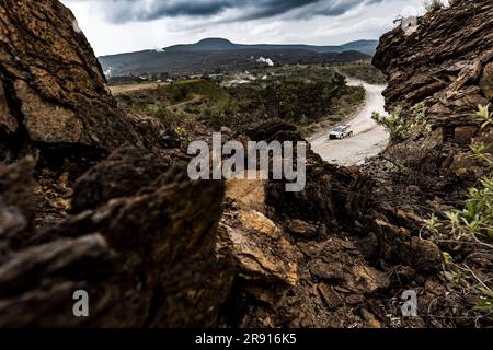 Naivasha, Kenia. 23. Juni 2023. 21 Kajetan KAJETANOWICZ (POL), Maciej SZCHZEPANIAK (POL), SKODA FABIA RS, RC2, Rally2, Action während der Safari Rally Kenya 2023, 7. Runde der WRC World Rally Car Championship 2023, vom 22. Bis 25. Juni 2023 in Naivasha, Nakuru County, Kenia - Foto Nikos Katikis/DPPI Credit: DPPI Media/Alamy Live News Stockfoto