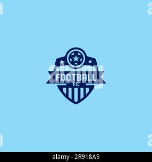 Fußball Club-Logo einfach. Fußball-Emblem-Logo Stock Vektor