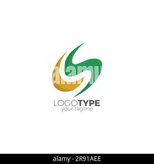 CS-Logo einfacher Buchstabe CS abstraktes Logo-Design Stock Vektor