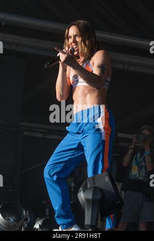 4. Juni 2023 UK Gloucestershire cheltenham Rennstrecke Mel C Vorstellung am Wychwood Festival Day 3 Stockfoto