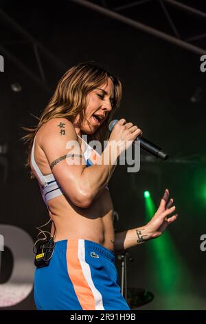 4. Juni 2023 UK Gloucestershire cheltenham Rennstrecke Mel C Vorstellung am Wychwood Festival Day 3 Stockfoto