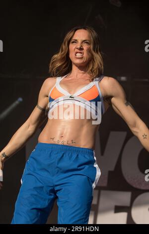 4. Juni 2023 UK Gloucestershire cheltenham Rennstrecke Mel C Vorstellung am Wychwood Festival Day 3 Stockfoto