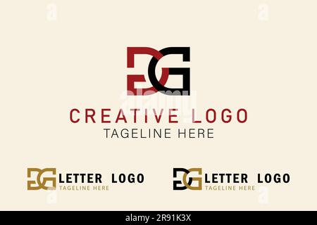 Buchstabe DG Logo oder GD . monogramm Initialen Buchstabe Logo Konzept. Creative Logo Professional. Einfache Konstruktion bearbeitbar Stock Vektor