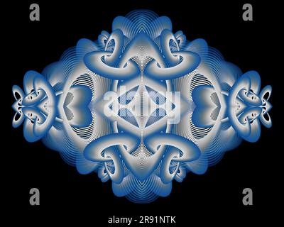 Eine abstrakte Illustration, die das Konzept der multidimensionalen String-Theorie für die Struktur des Universums darstellt. Stockfoto