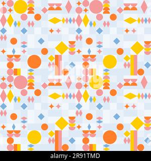 Abstrakte geometrische Formen, die sich wiederholen. Nahtlose Vektortextur. Abstrakte Elemente dekoratives Muster. Stock Vektor