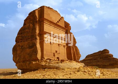 Al Ula Altstadt , Saudi-Arabien - juni 7 2023 - die Nabatäer oder Nabateans Gräber Zivilisation in Madain Saleh in Al Ula - Qasr al-Farid Stockfoto