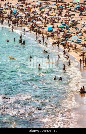 FRANKREICH. HERAULT (34) CAP D'AGDE. DER STRAND HEISST LA CONQUE Stockfoto