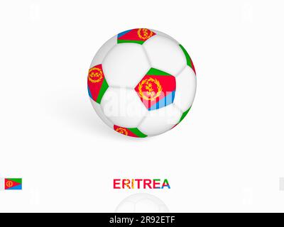 Fußball mit der Flagge von Eritrea, Fußballausrüstung. Vektordarstellung. Stock Vektor