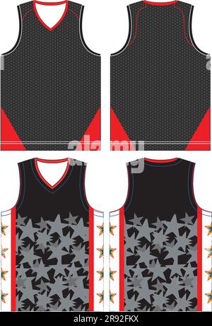 Vorlagen für Basketball Jersey Mock Ups Stock Vektor