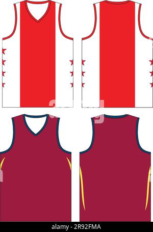 Vorlagen für Basketball Jersey Mock Ups Stock Vektor