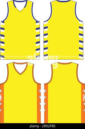 Vorlagen für Basketball Jersey Mock Ups Stock Vektor