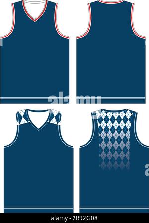 Vorlagen für Basketball Jersey Mock Ups Stock Vektor