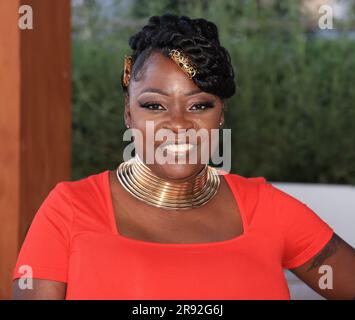 Los Angeles, Kalifornien, USA. 22. Juni 2023. Desreta Jackson nimmt an der Zeremonie zur Proklamation "Hollywood in Schwarz" in Los Angeles, Kalifornien, Teil. Kredit: Sheri Determan Stockfoto