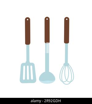 Küchenmischer und Spachtel Konzept Stock Vektor