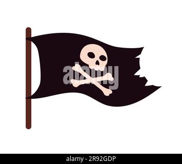Piratenabenteuer-Flaggen-Konzept Stock Vektor