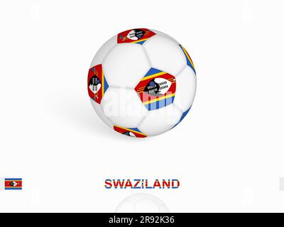 Fußball mit der Flagge von Swasiland, Fußballsportausrüstung. Vektordarstellung. Stock Vektor