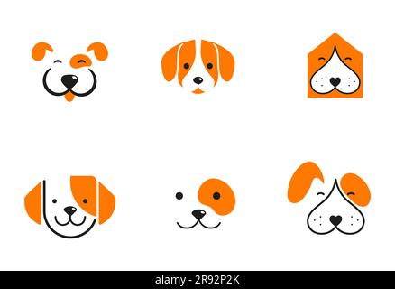 Moderne Tierlogos, Symbole. Hund, Katze, Illustrationen und Symbole ...