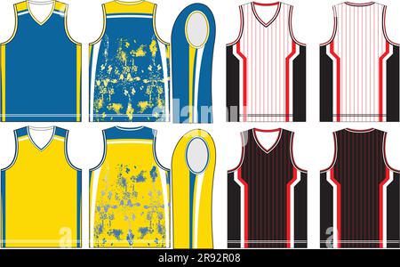Vorlagen für Basketball Jersey Mock Ups Stock Vektor