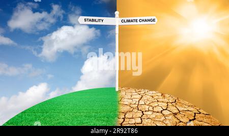 Klimawandel, konzeptionelle zusammengesetzte Illustration Stockfoto