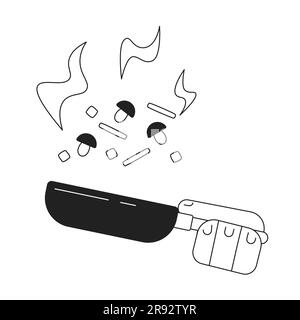 Einfarbiges flaches Vektorobjekt für die Lebensmittelzubereitung Stock Vektor