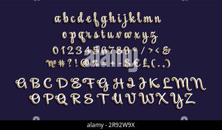 Handgeschriebenes modernes Schriftalphabetensatz Stock Vektor