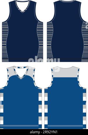 Basketball Jersey Mock Ups-Vorlagen Stock Vektor