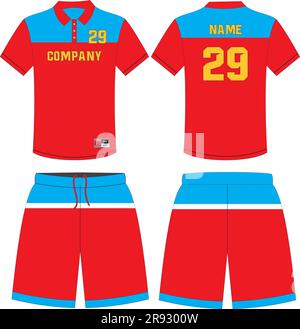 Basketball Jersey Mock Ups-Vorlagen Stock Vektor