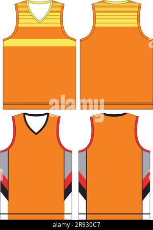 Basketball Jersey Mock Ups-Vorlagen Stock Vektor