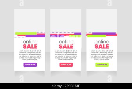 Online-Verkauf vertikale Web-Banner Design-Vorlage Stock Vektor