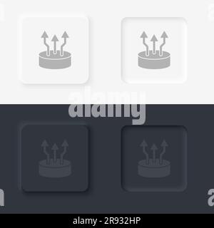 Wachstum, Biologie, Neomorphismus, Vektorsymbol mit Knopf Stock Vektor