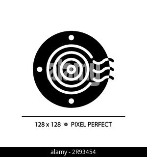 Schwarzes Symbol für Luftauslass Stock Vektor