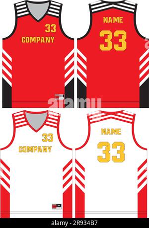 Vorlagen für Basketball Jersey Mock Ups Stock Vektor