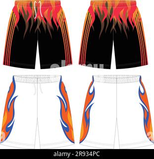 Vorlagen für Basketballshorts Stock Vektor