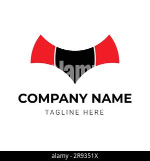 Modernes Fledermaus-Logo für Männer Stock Vektor