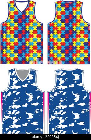 Vorlagen für Basketball Jersey Mock Ups Stock Vektor