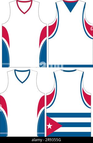 Vorlagen für Basketball Jersey Mock Ups Stock Vektor