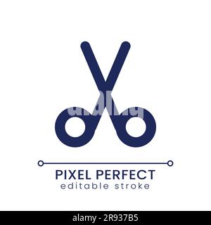 Symbol für die lineare benutzeroberfläche „Pixel perfekt ausschneiden“ Stock Vektor