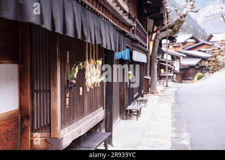 Tsumago Yado im Frühling Stockfoto