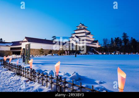 Aizu Picture Candle Festival Stockfoto